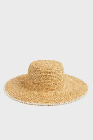Natural Pearl Edge Straw Hat