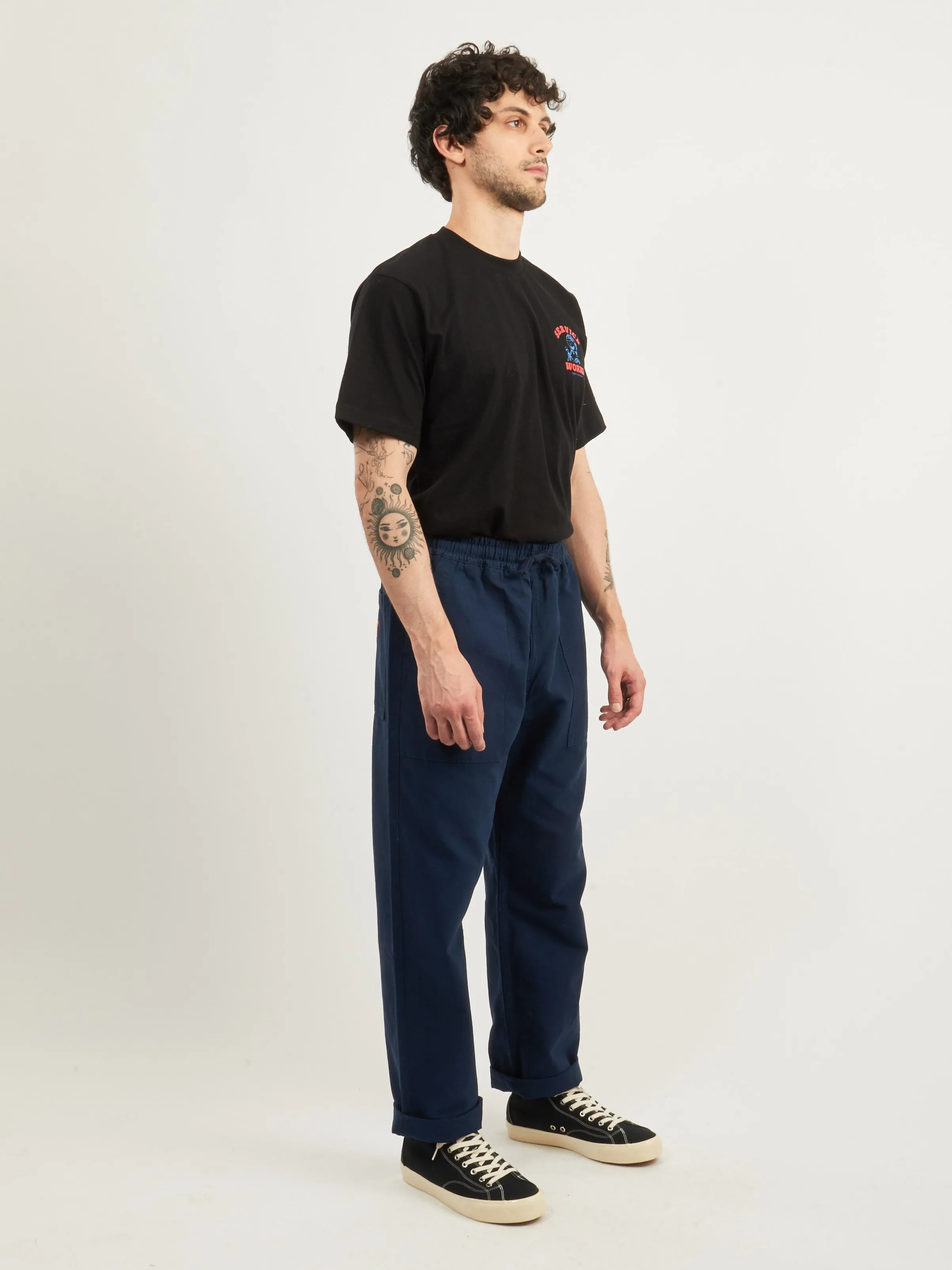Navy Canvas Chef Pant