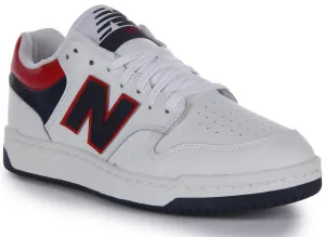 New Balance BB 480LNR In White Navy Red