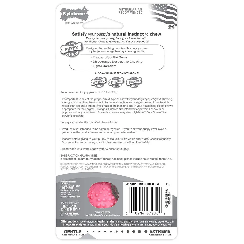 Nylabone Puppy Teething & Soothing Chew Toy Chicken Flavor
