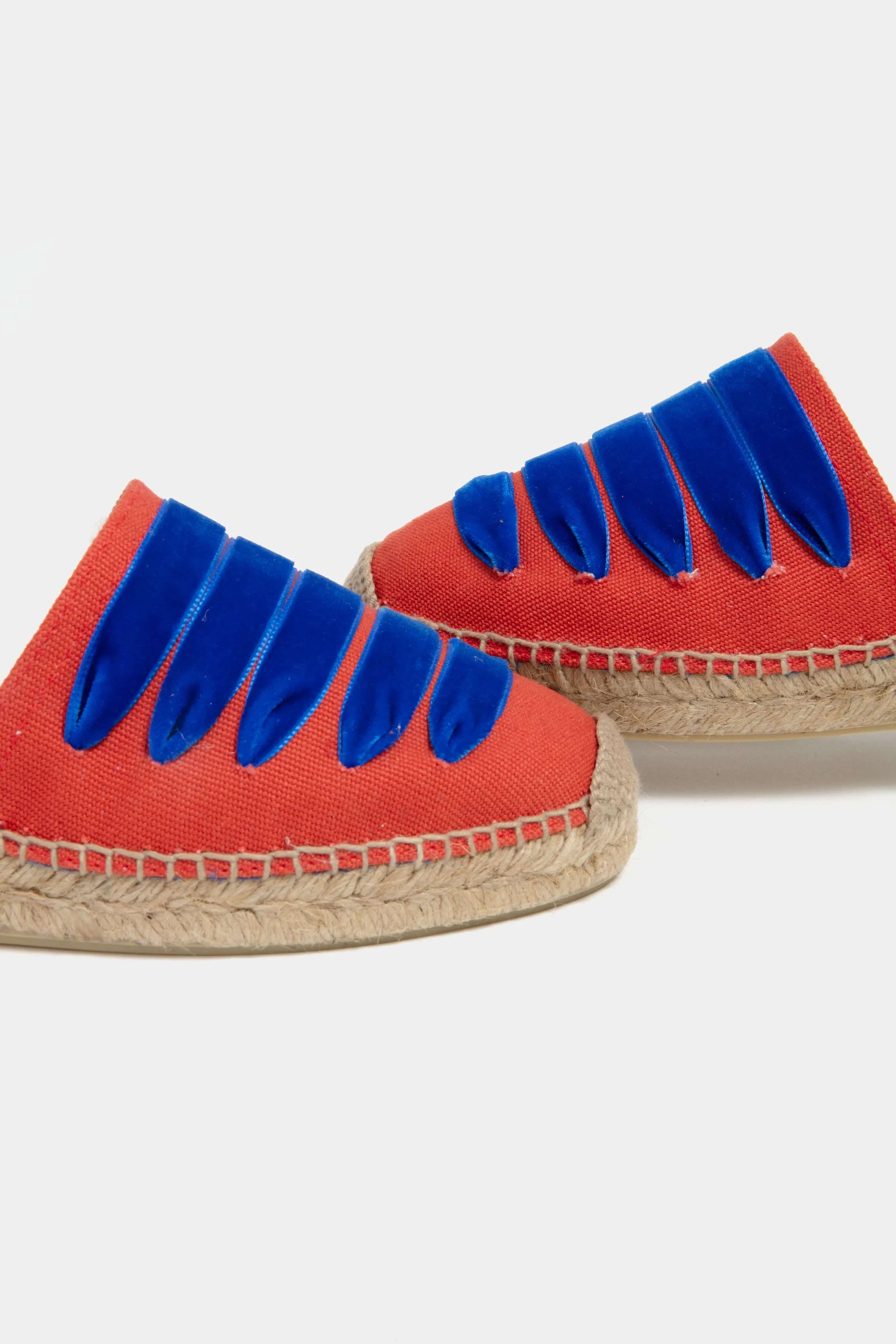 Orange and Blue Low Mary Jane Dali Espadrilles