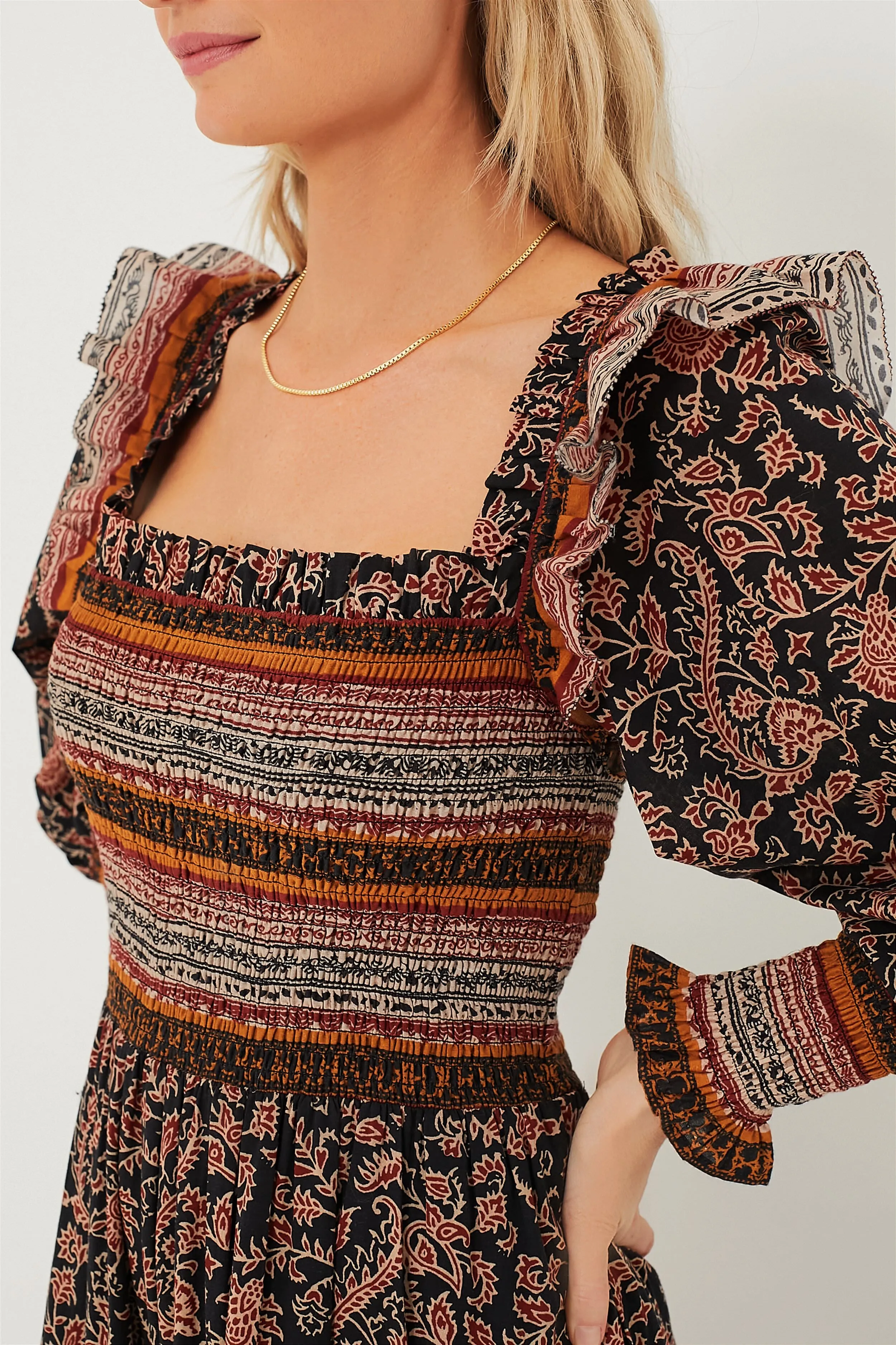 Riana Print Genevieve Dress