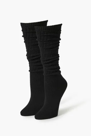 Ribbed Knit Knee-High Socks
