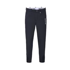 RIDING BREECHES WITH KNEE GRIP KEN Boys Navy