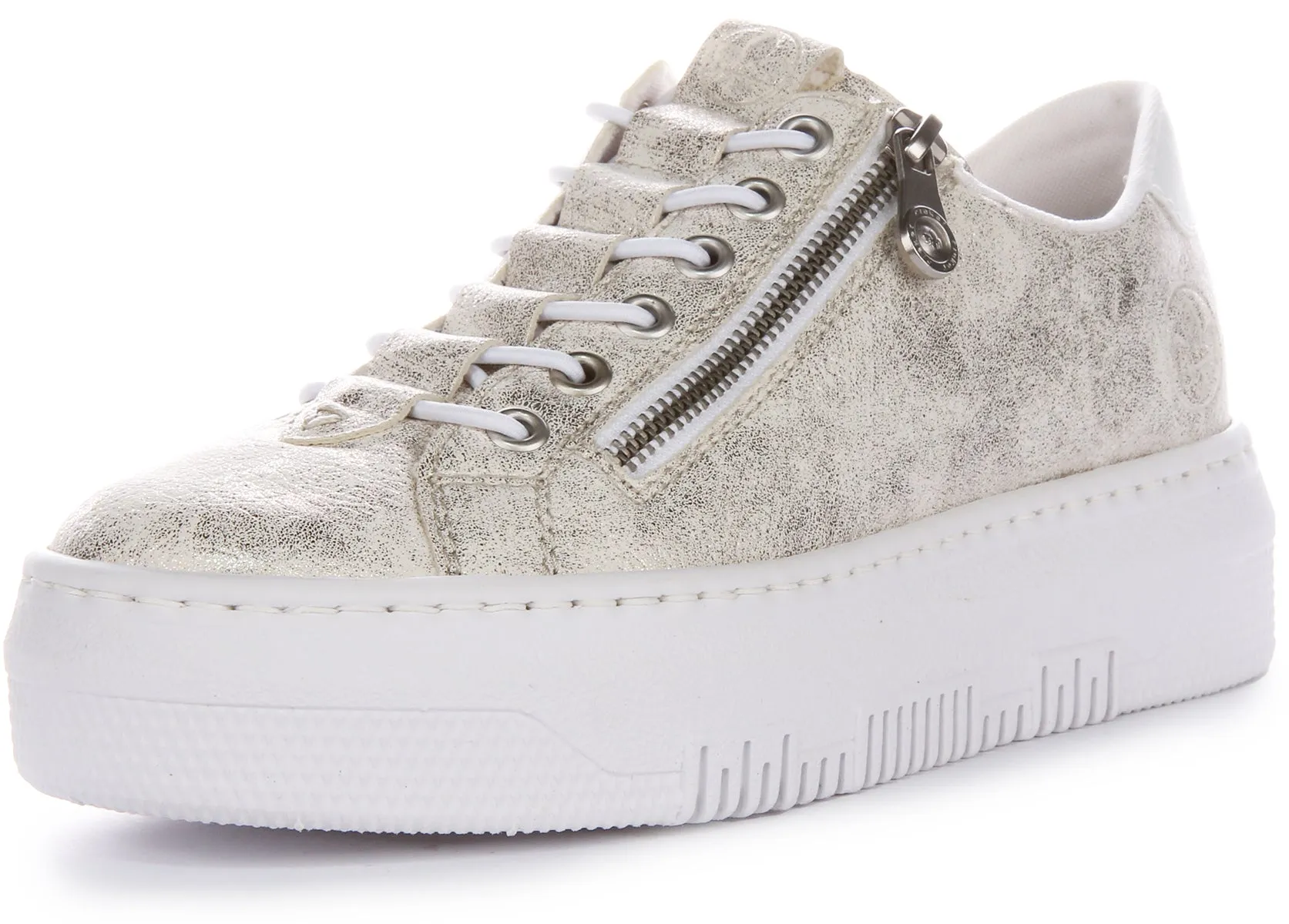 Rieker M1953-60 In Trainers White Bronze For Women