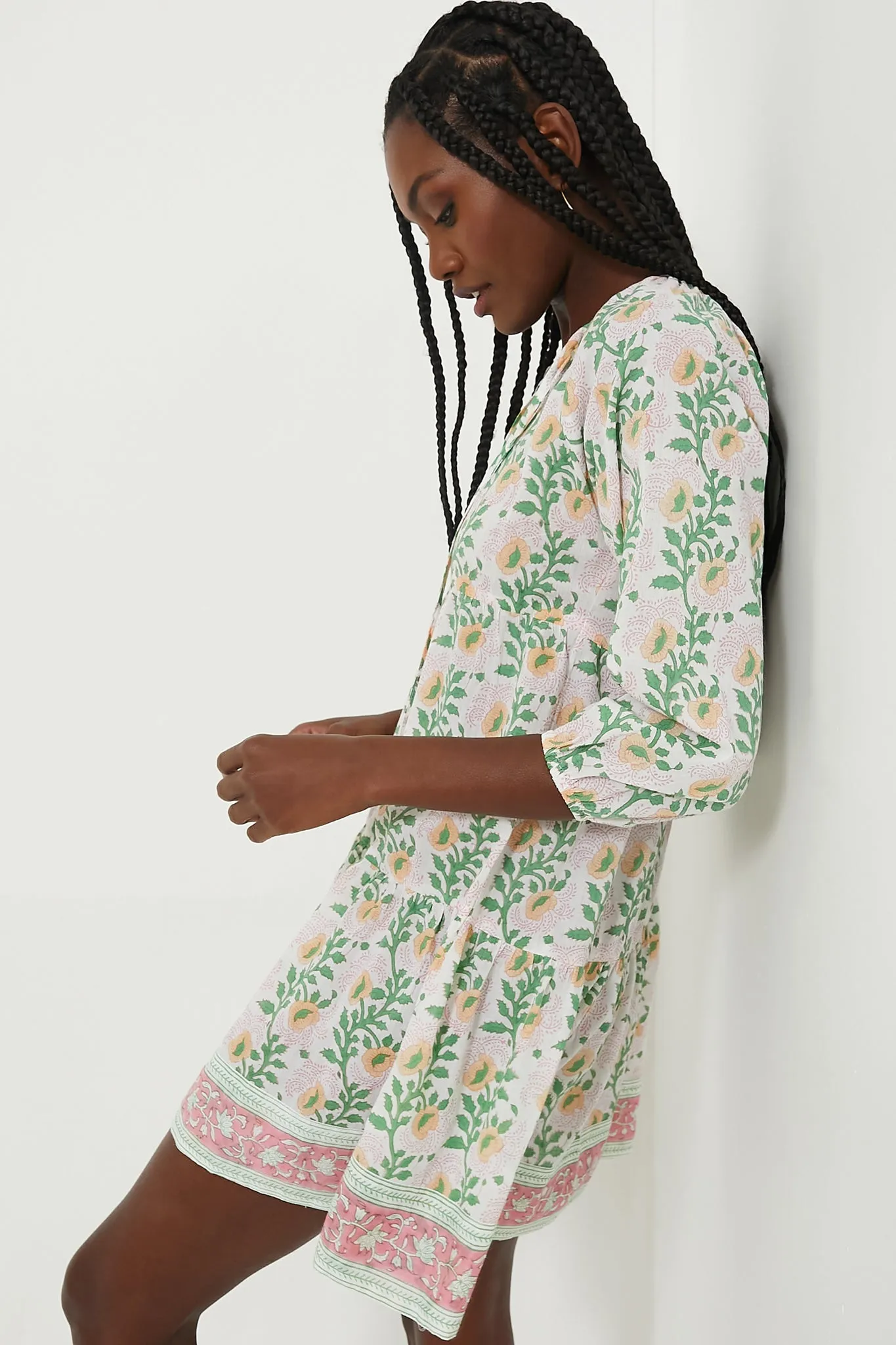 Sage and Barbie Pink Priya Dress