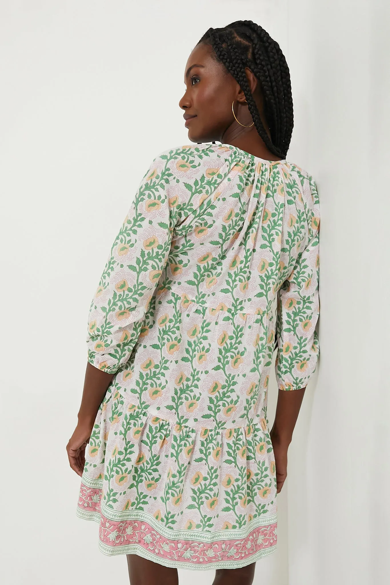 Sage and Barbie Pink Priya Dress