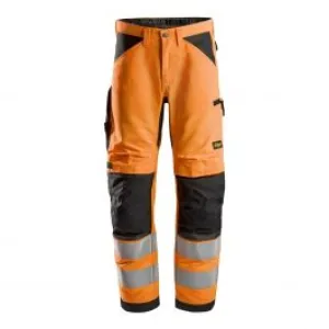 Snickers&#x20;6332&#x20;LiteWork,&#x20;High-Vis&#x20;Work&#x20;Trousers&#x2B;,&#x20;Class&#x20;2&#x20;-&#x20;Orange&#x2F;Black