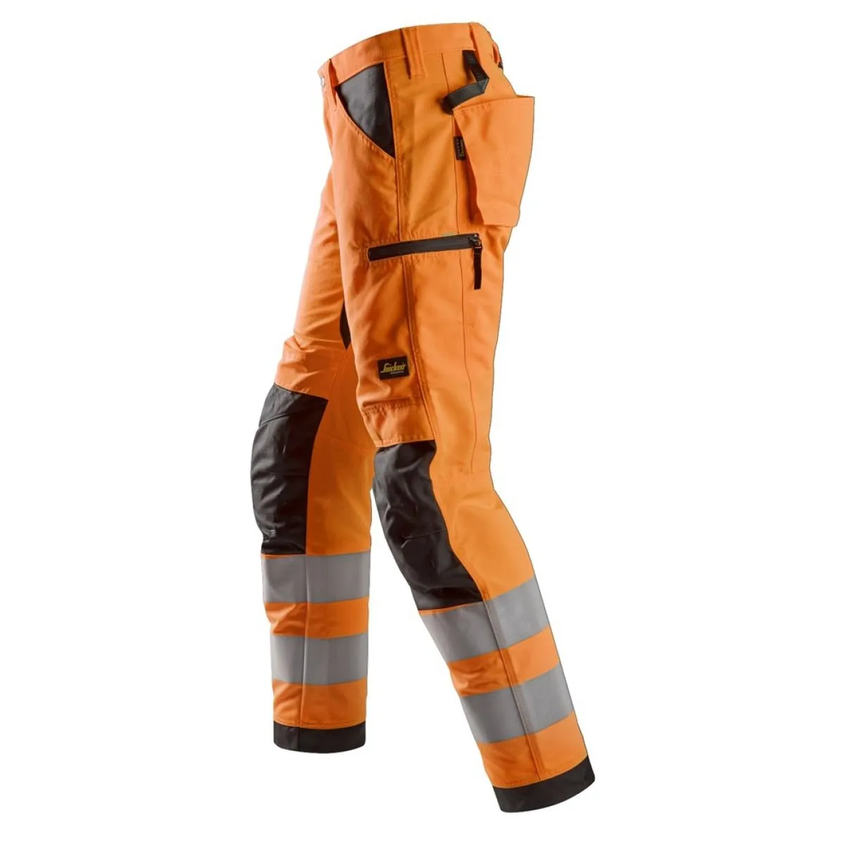 Snickers&#x20;6332&#x20;LiteWork,&#x20;High-Vis&#x20;Work&#x20;Trousers&#x2B;,&#x20;Class&#x20;2&#x20;-&#x20;Orange&#x2F;Black