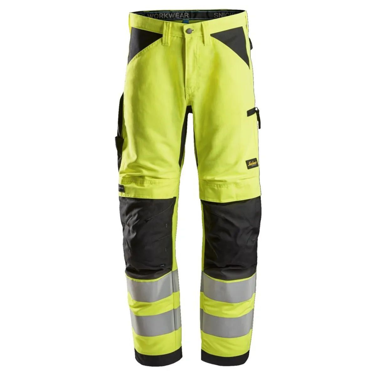 Snickers&#x20;6332&#x20;LiteWork,&#x20;High-Vis&#x20;Work&#x20;Trousers&#x2B;,&#x20;Class&#x20;2&#x20;-&#x20;Yellow&#x2F;Black