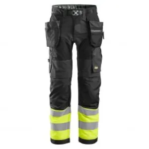 Snickers&#x20;6931&#x20;FlexiWork,&#x20;High-Vis&#x20;Work&#x20;Trousers&#x2B;&#x20;Holster&#x20;Pockets,&#x20;Class&#x20;1&#x20;-&#x20;Black&#x2F;Yellow