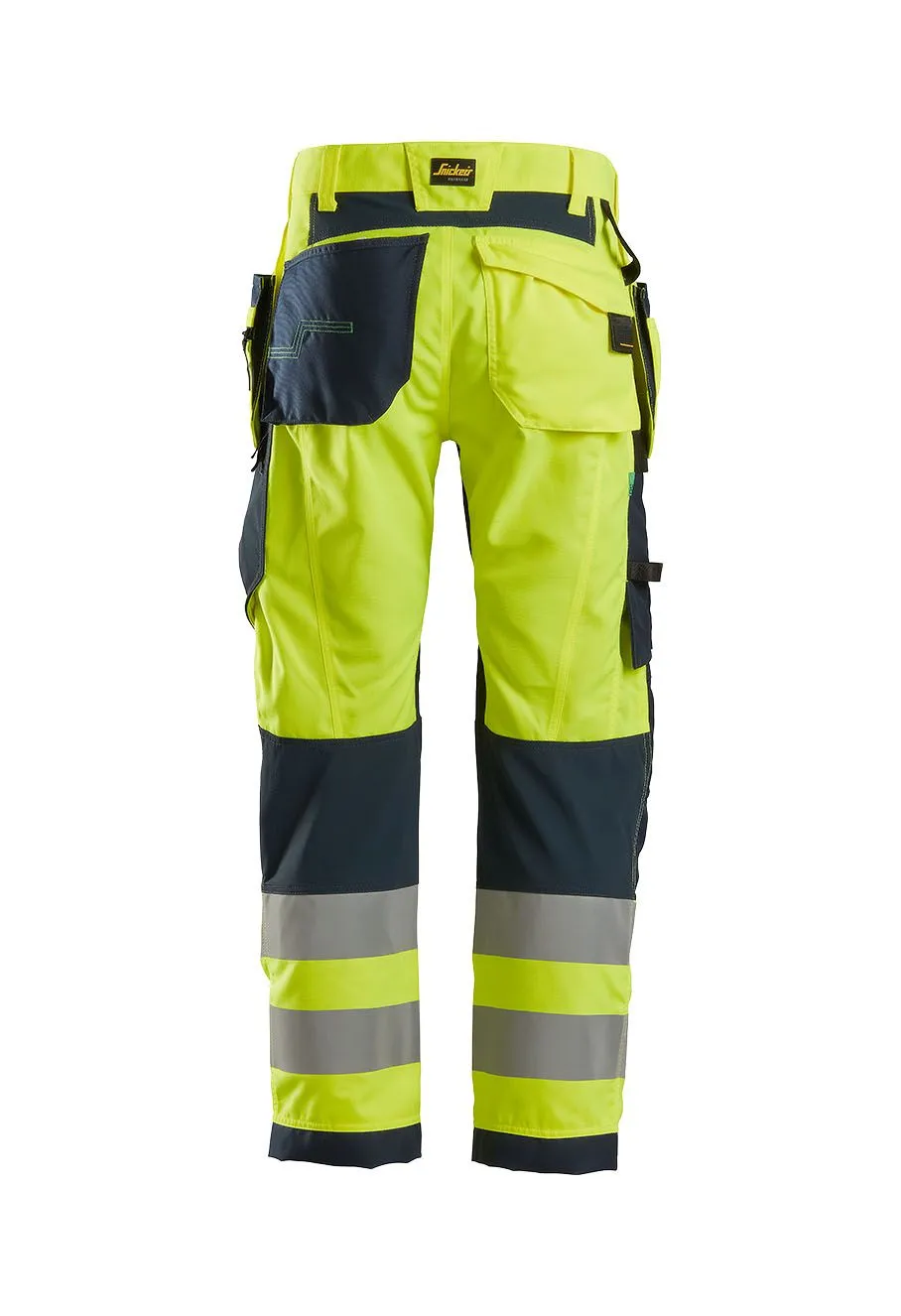 Snickers&#x20;Work&#x20;Trouser&#x20;High&#x20;Vis&#x20;6932&#x20;-&#x20;Yellow&#x20;Navy