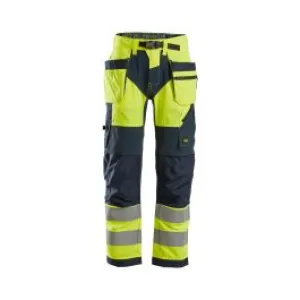 Snickers&#x20;Work&#x20;Trouser&#x20;High&#x20;Vis&#x20;6932&#x20;-&#x20;Yellow&#x20;Navy