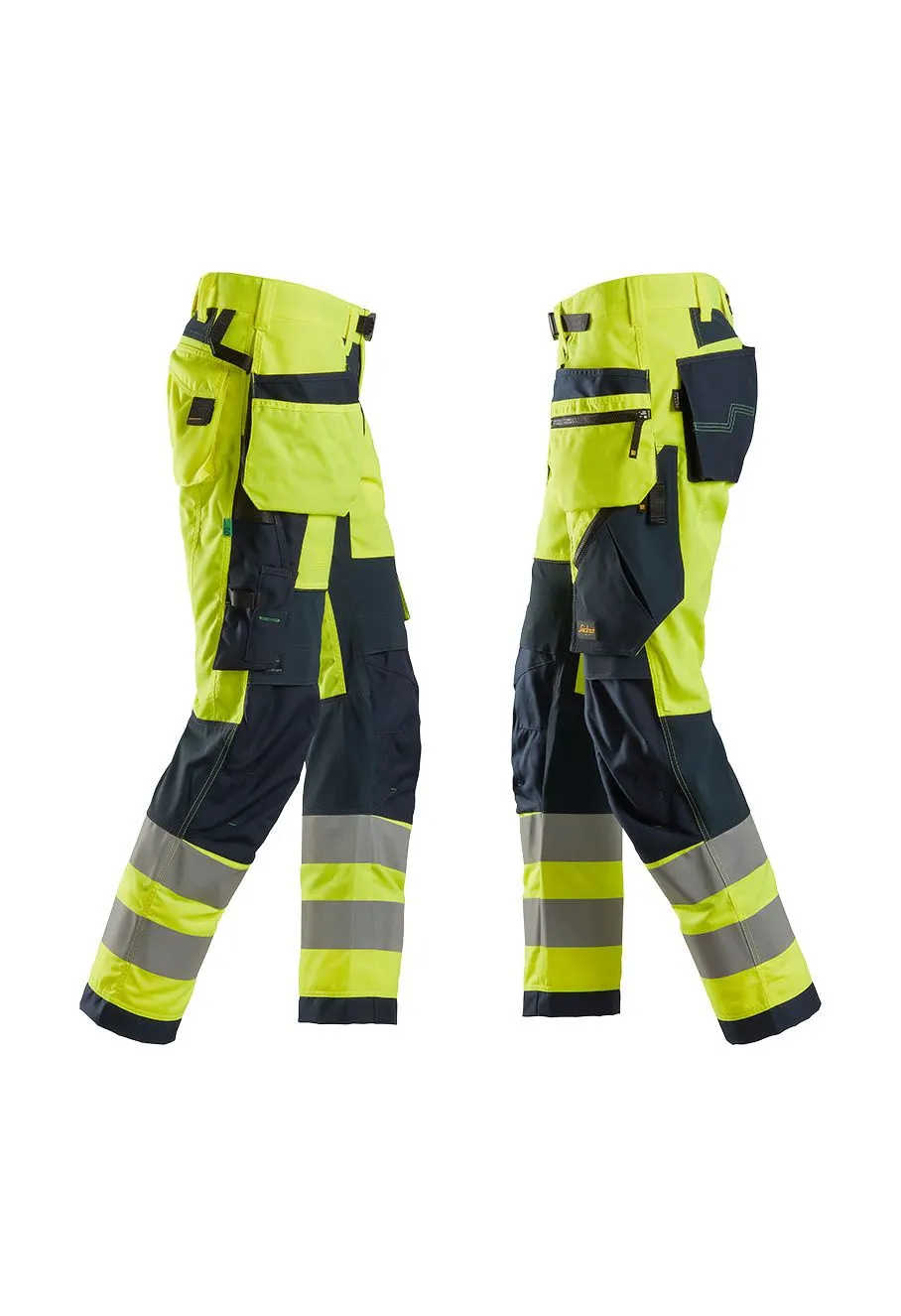 Snickers&#x20;Work&#x20;Trouser&#x20;High&#x20;Vis&#x20;6932&#x20;-&#x20;Yellow&#x20;Navy