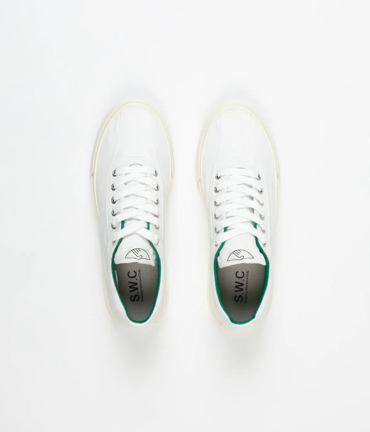 Stepney Workers Club Dellow Canvas Shoes - White / Green