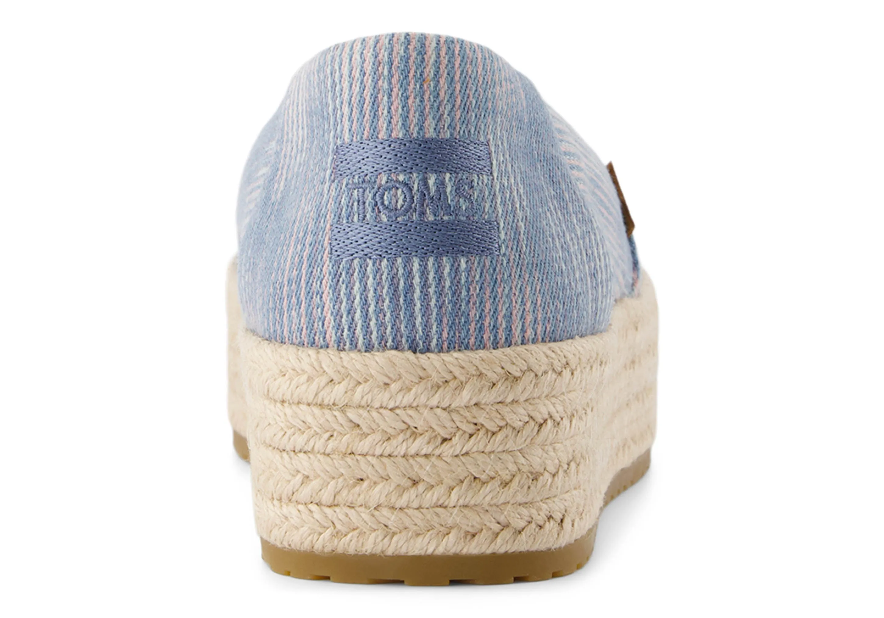 Valencia Platform Espadrille - Pastel Blue Novelty Denim