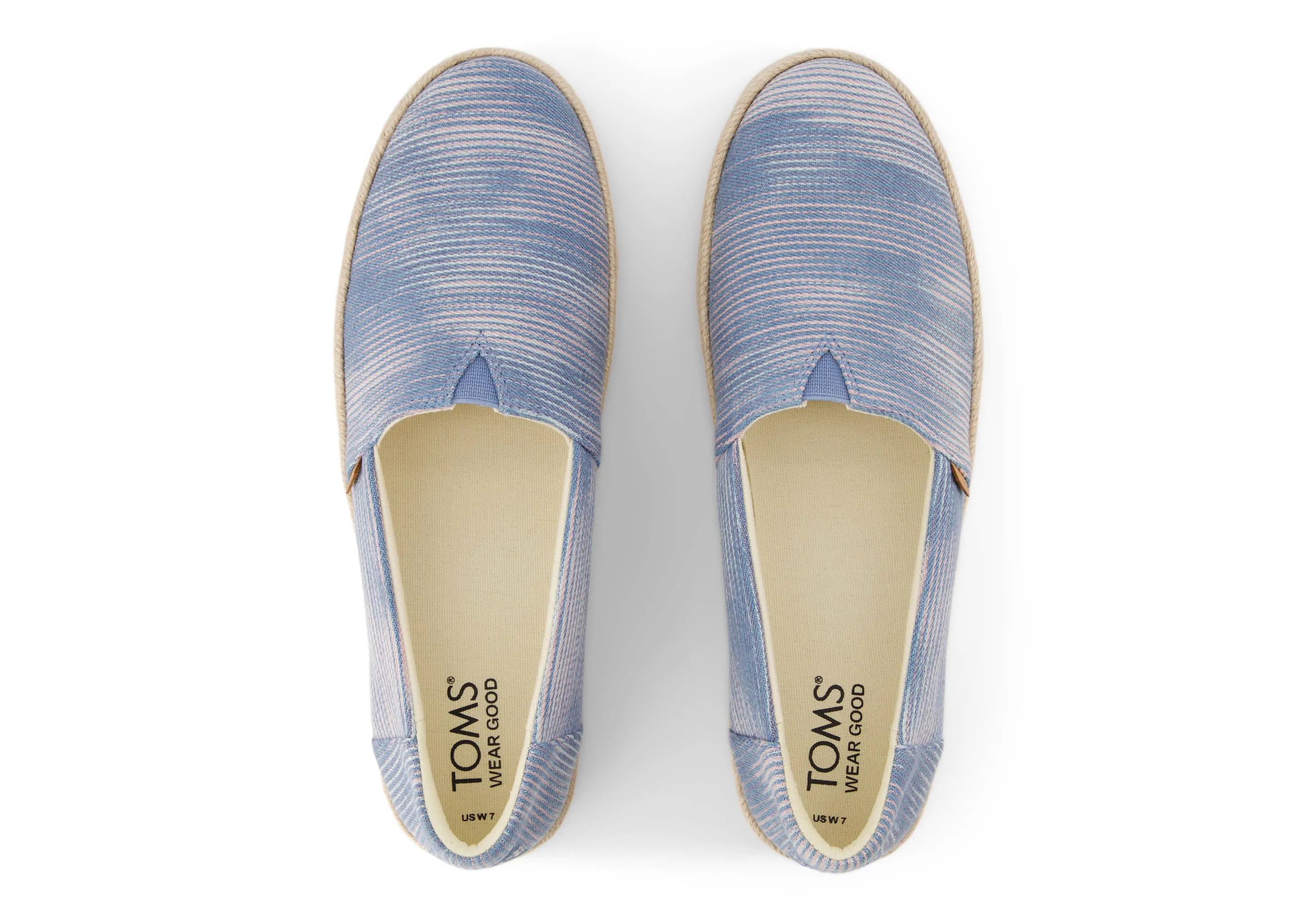 Valencia Platform Espadrille - Pastel Blue Novelty Denim