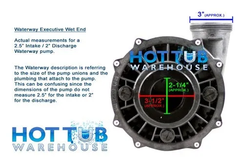 Waterway Executive 5 Horsepower 2 Spd 56 Frame Pump 3722021-13 - 2.5" Intake 2" Discharge