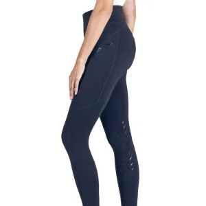 WOMEN&#x27;S KNEE GRIP LEGGINGS CERINK BLUE