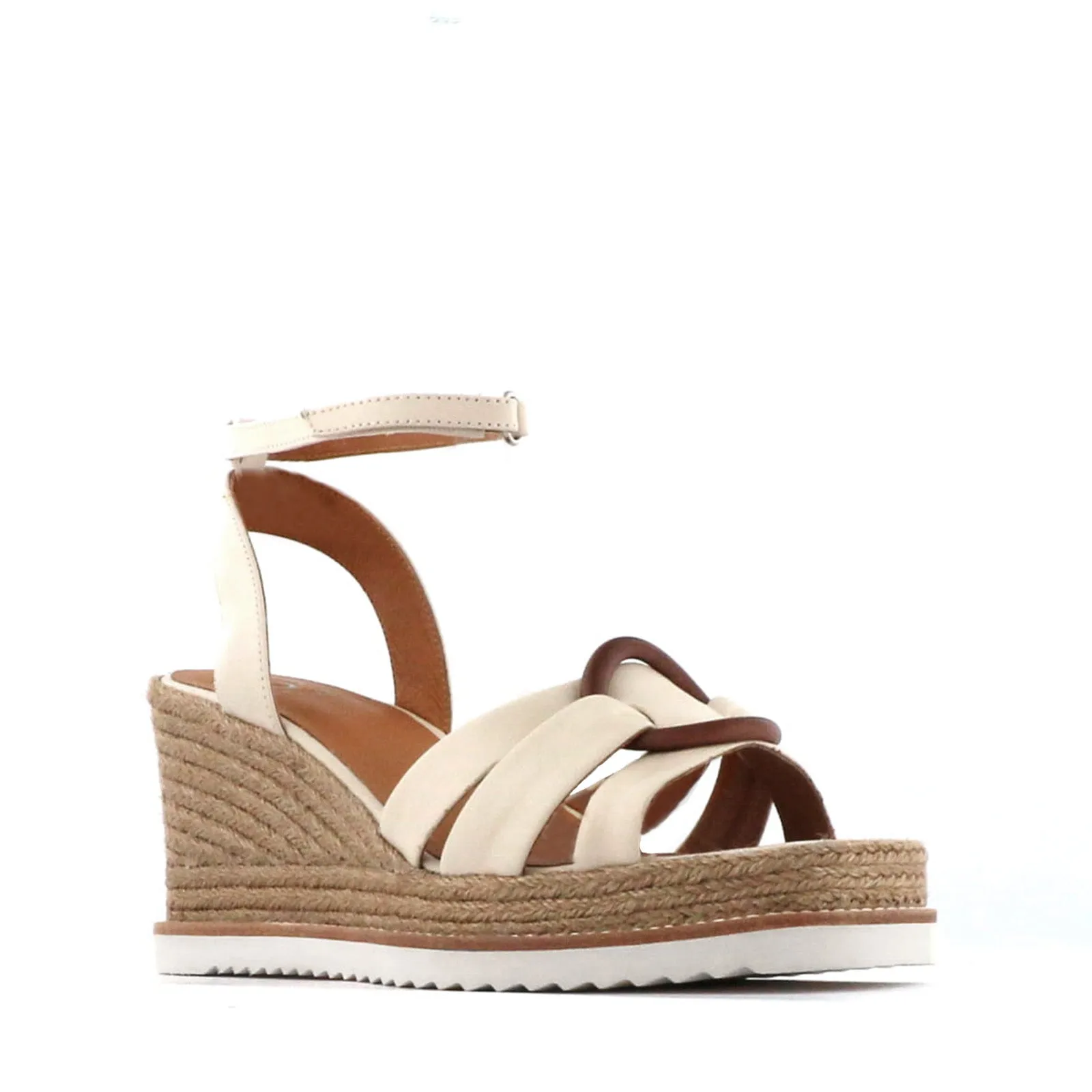 ZELINE LEATHER ESPADRILLE SANDALS